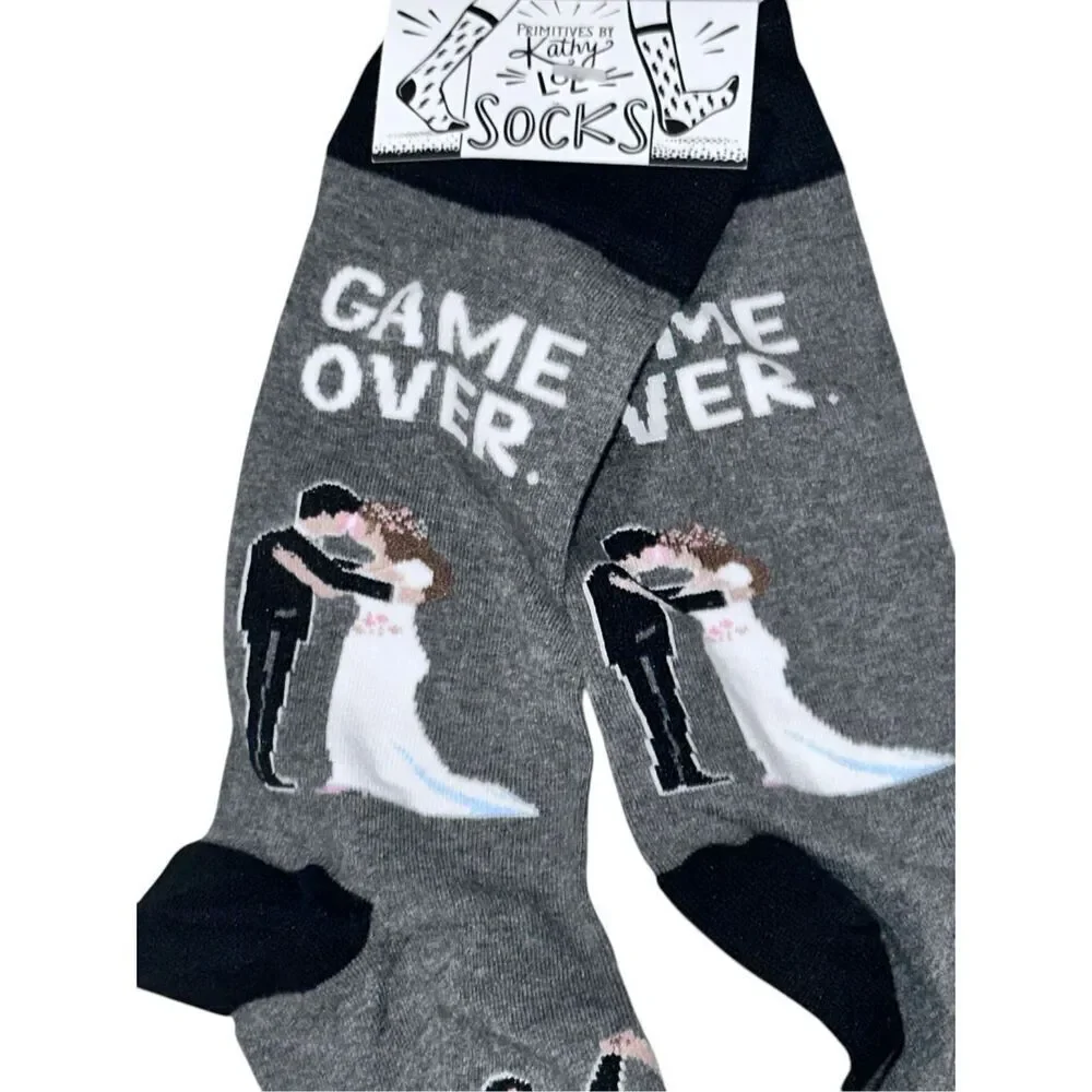 NEW WITH TAGS‎ Nice men Game Over Mission Accomplished Socks GREAT GIFT FOR SOCK